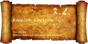 Keppich Lavínia névjegykártya